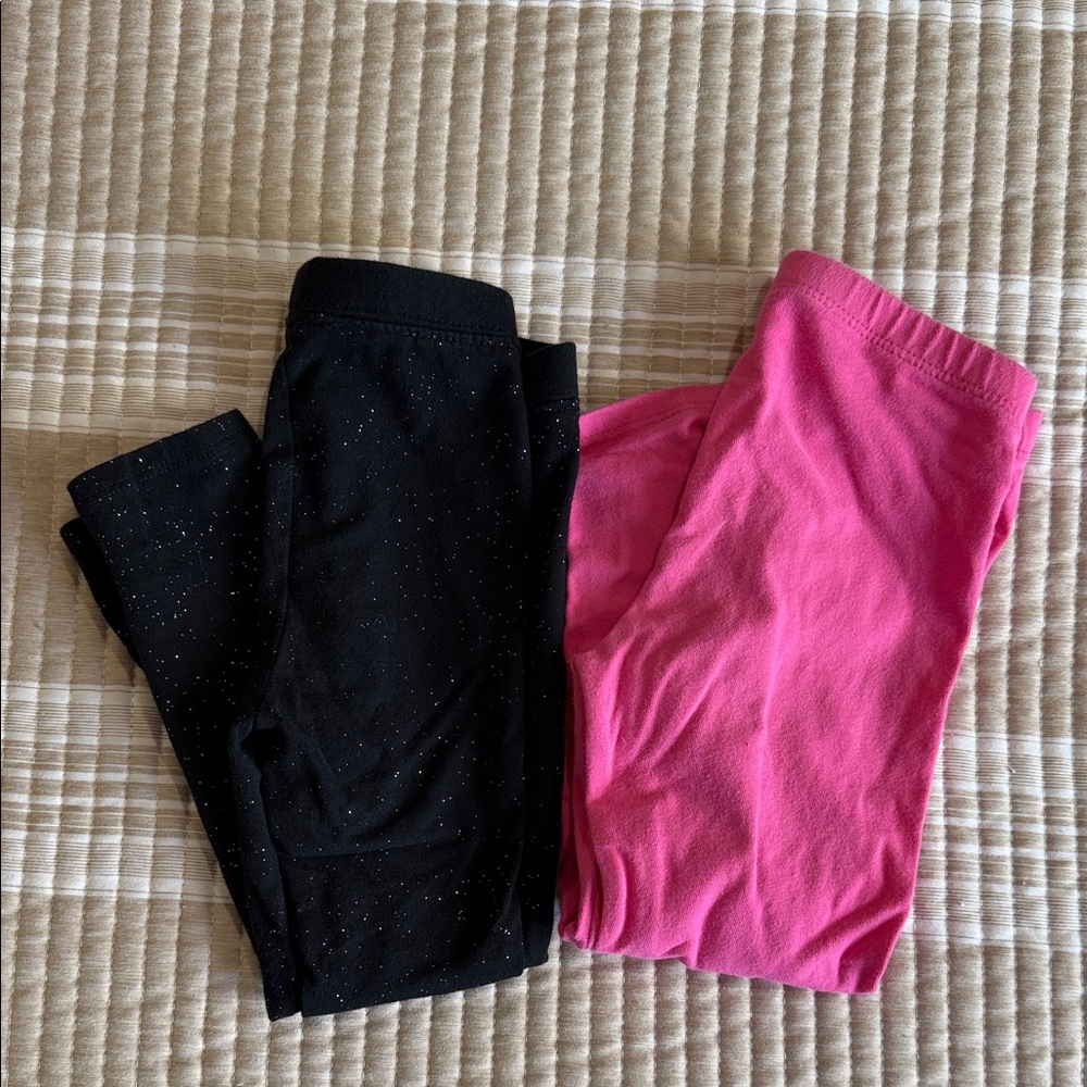 Girls  Black and Pink Leggings